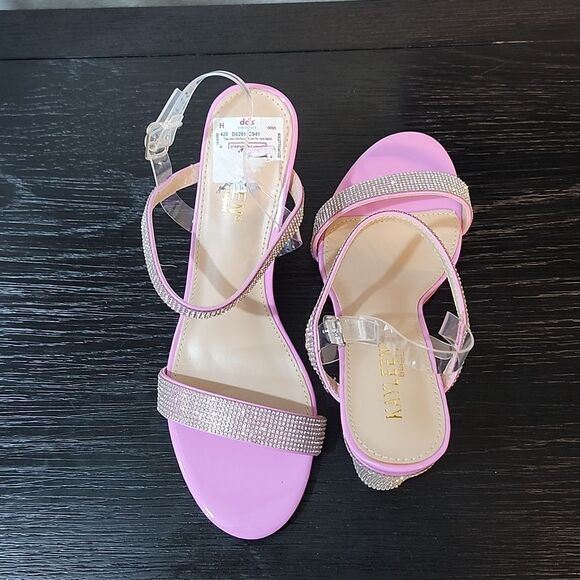 BRAND NEW KAYLEEN RHINESTONE STRAP&HEEL SANDALS - Picture 9 of 15